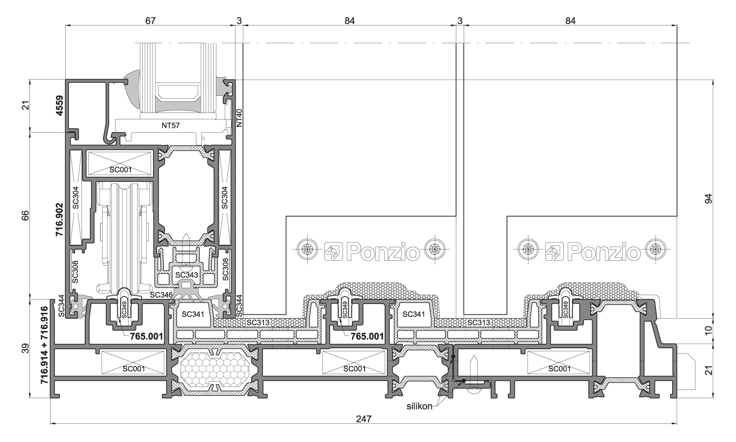 Ilustracja systemu Ponzio SL1600TT